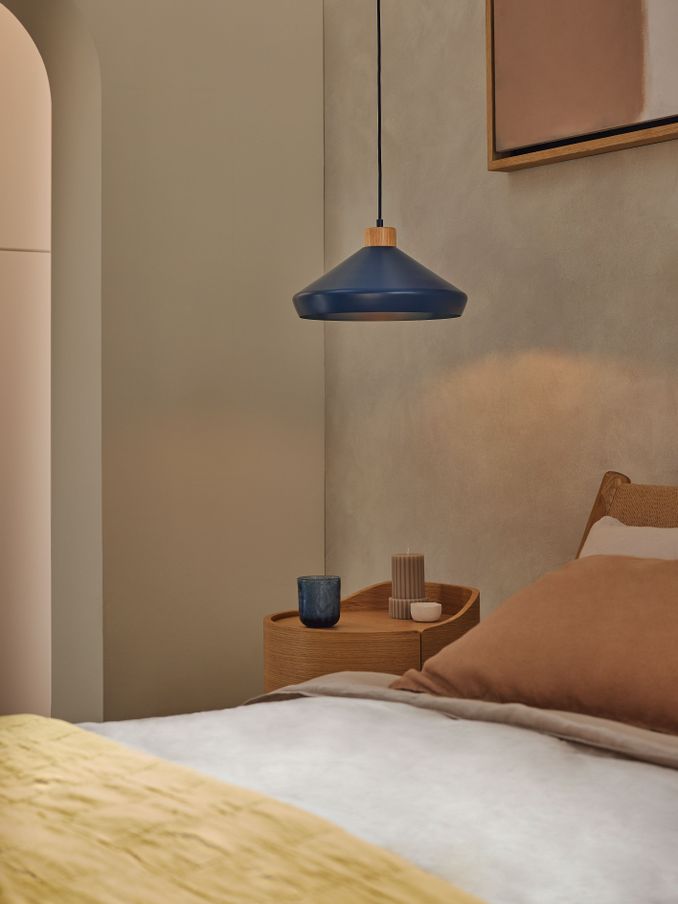 Albert Pendant Ceiling Light in Navy (N36375) | £69