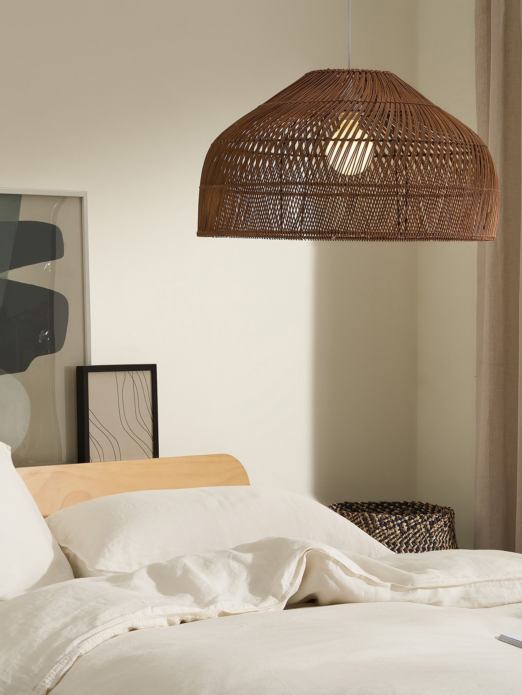 Java Large Lamp Shade in Dark Rattan (N36382) | £139