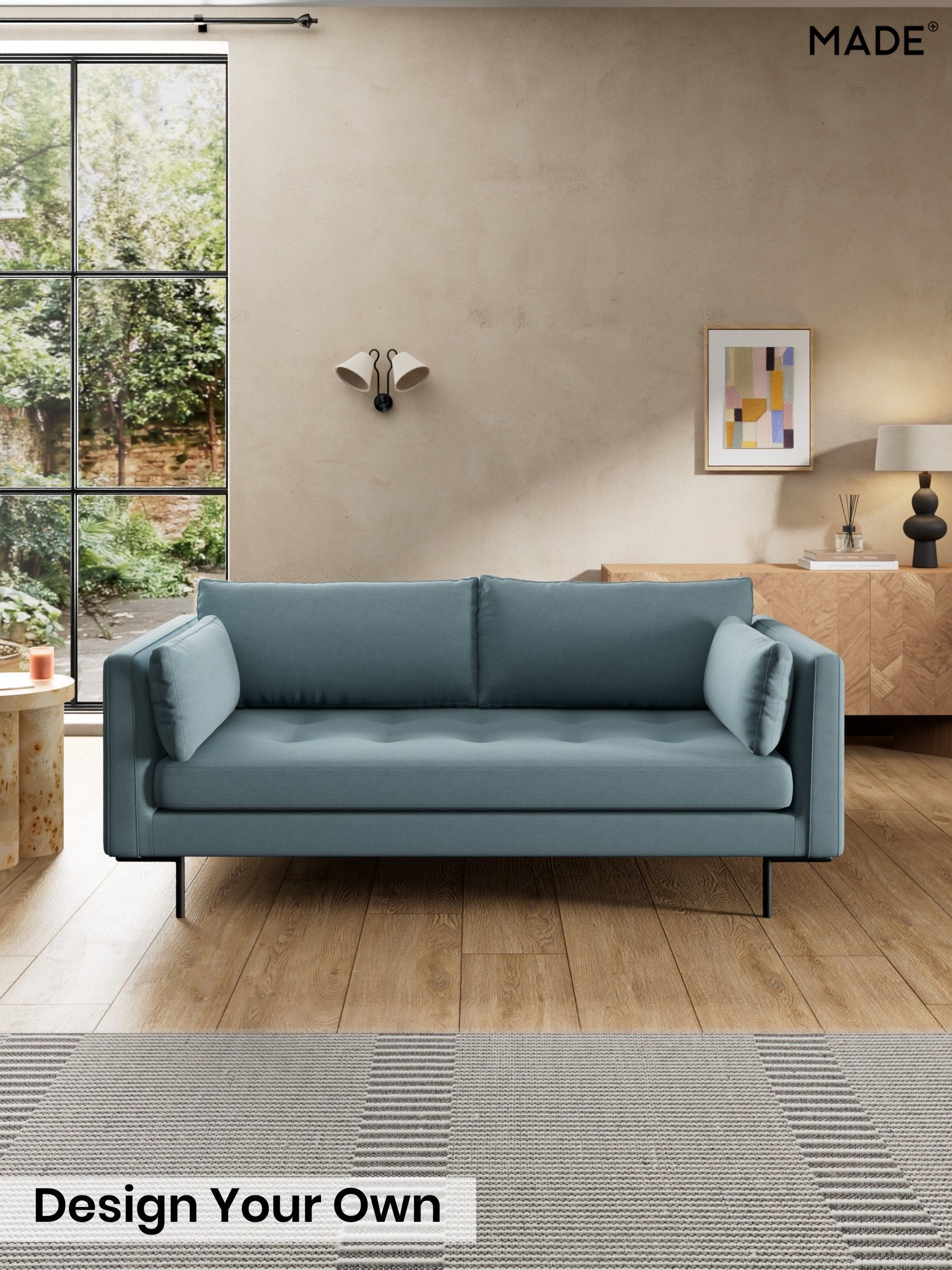 Cotton Velvet Blend/Denim Blue - Harlow By Made