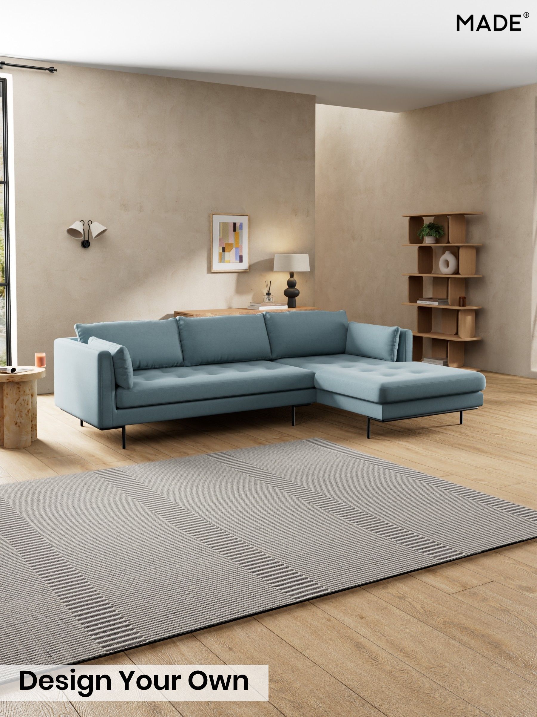 Cotton Velvet Blend/Denim Blue - Harlow By Made