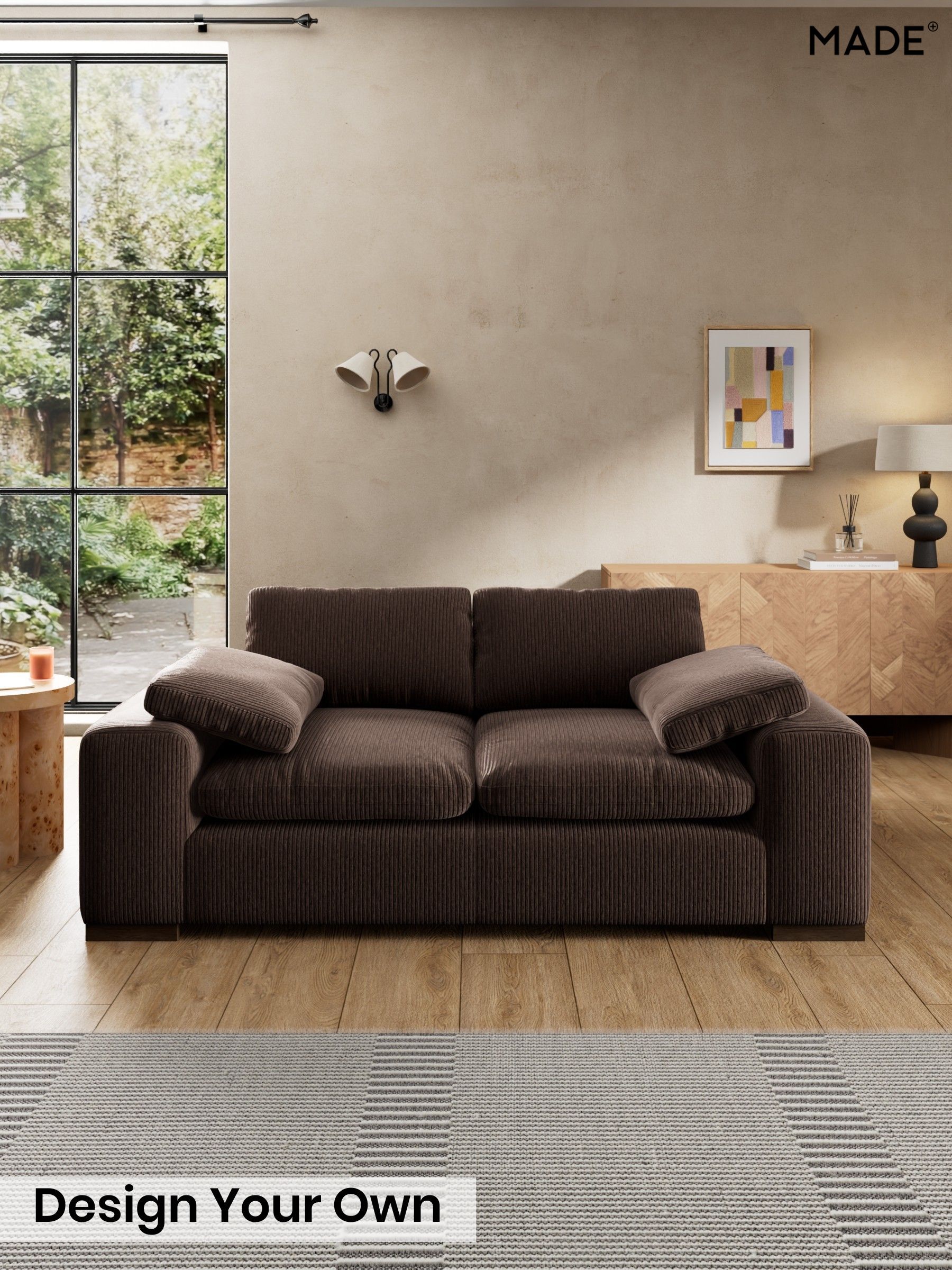 Matt Corduroy/Chocolate Brown - Melbourne Luxe By Made