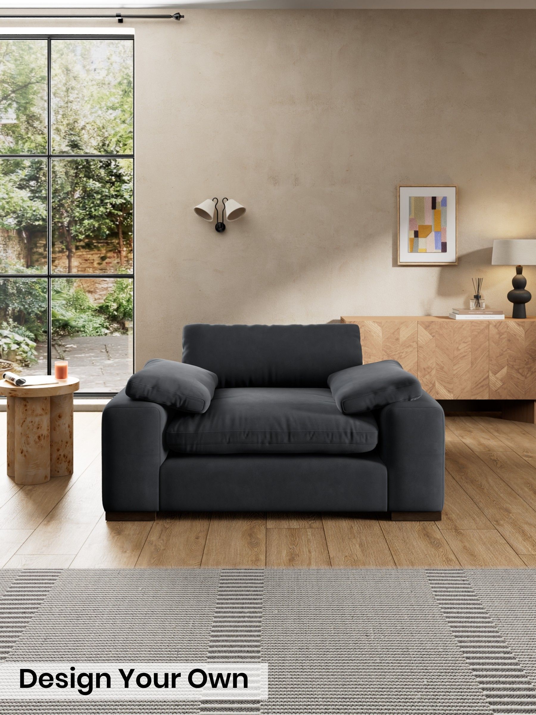 Matt Velvet Easy Clean/Charcoal Grey - Melbourne Luxe By Made