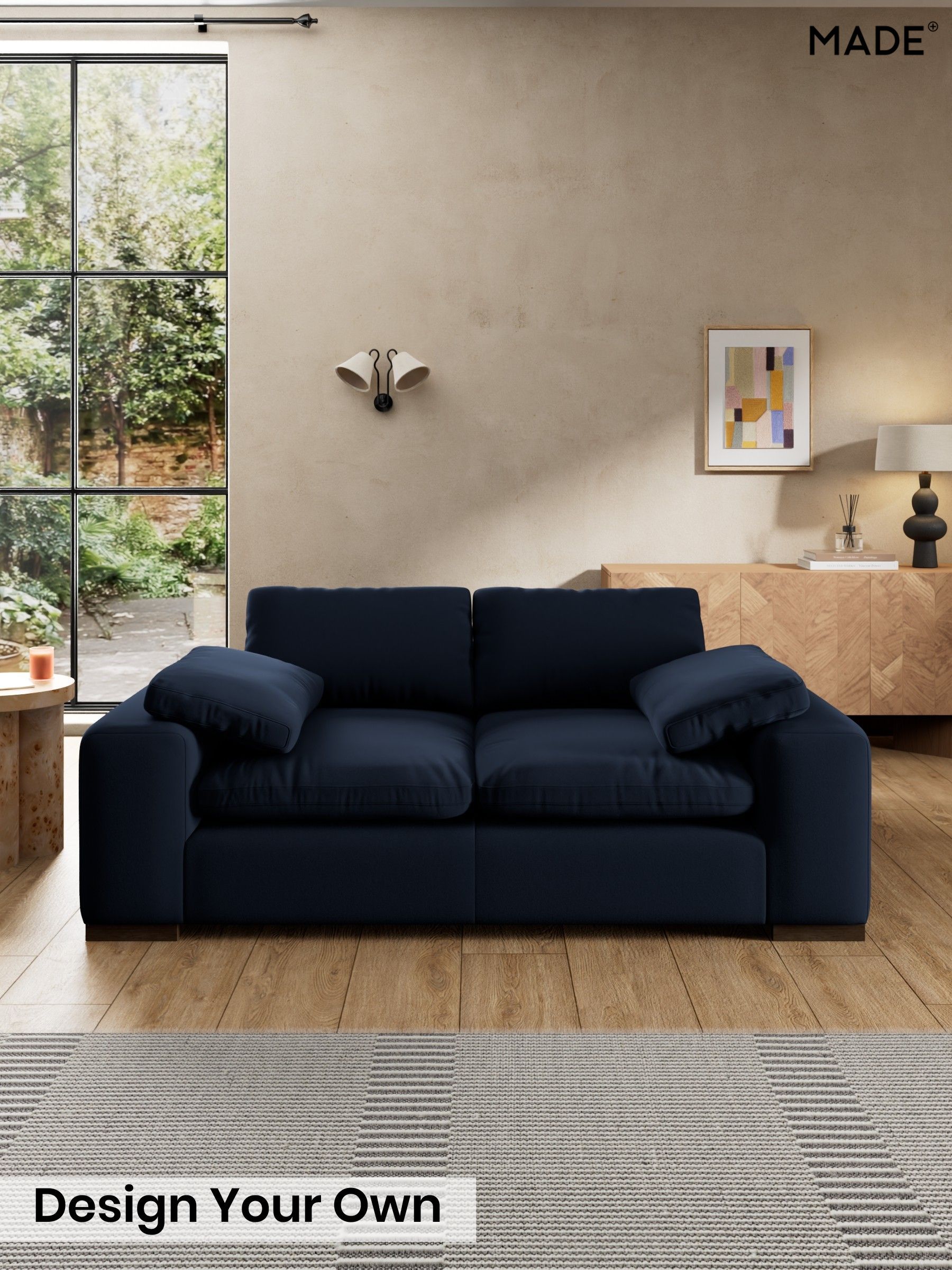 Matt Velvet Easy Clean/Dark Navy Blue - Melbourne Luxe By Made