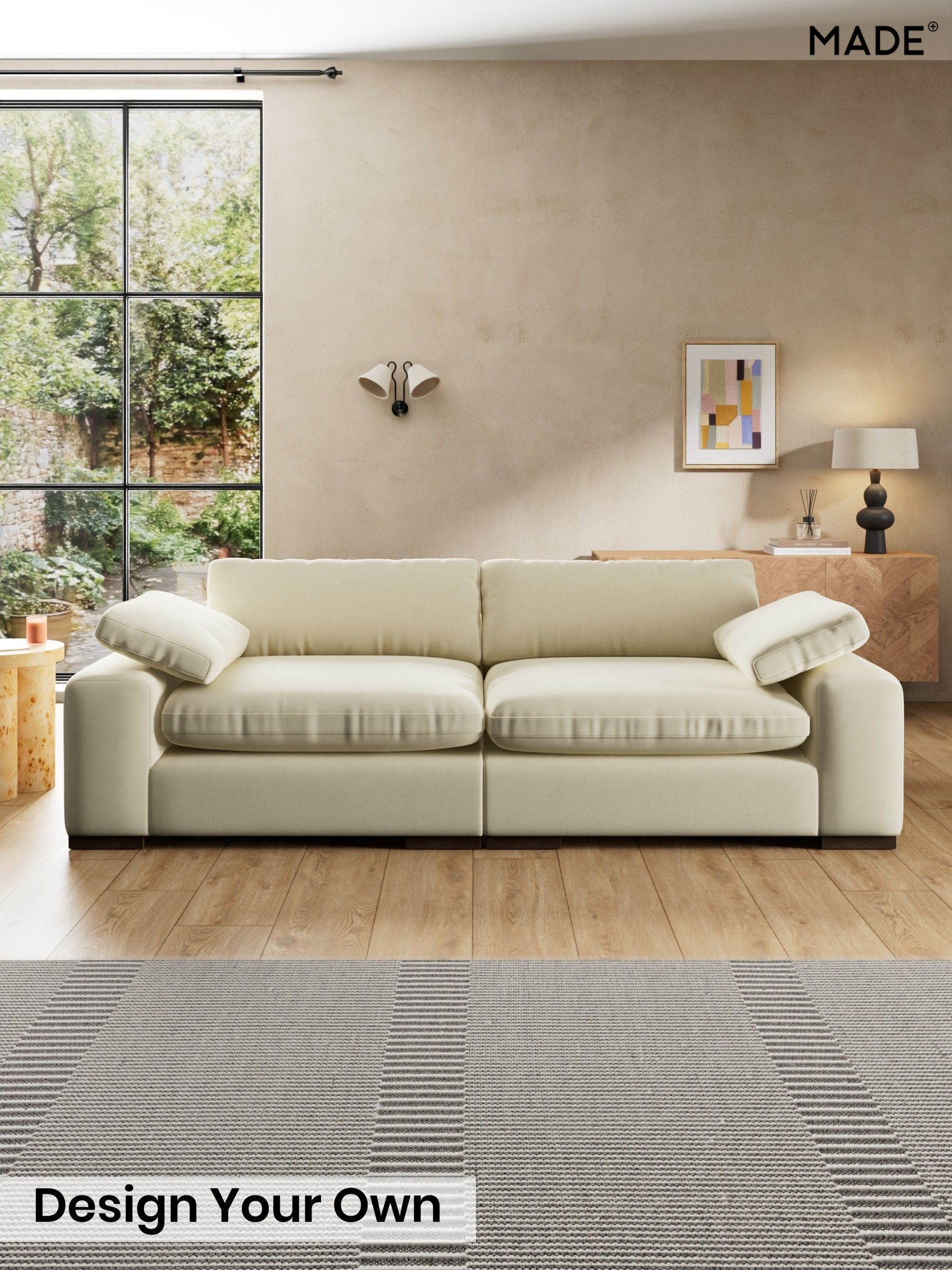 Etched Chenille/Soft Ecru Natural - Melbourne By Made