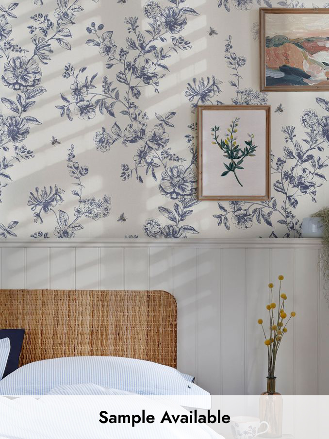 Cream Honey Floral 10M Wallpaper (N43575) | £48