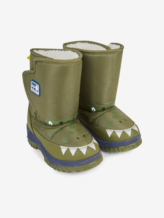 Dino Snow Boots in Green (N43959) | £10