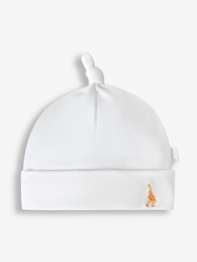 White - Giraffe Baby Hat