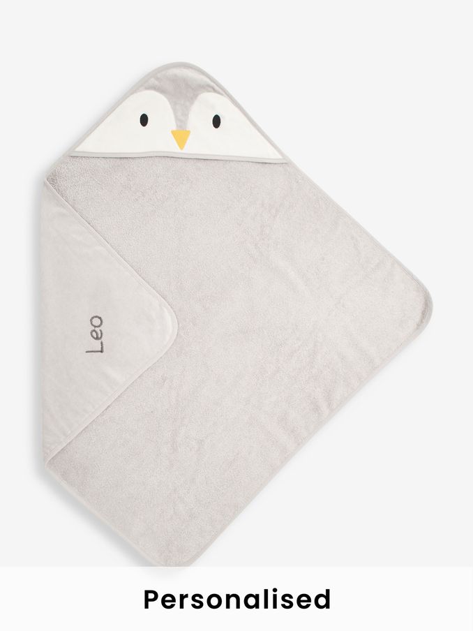 Personalised Penguin Hooded Towel (N44054) | £25.50