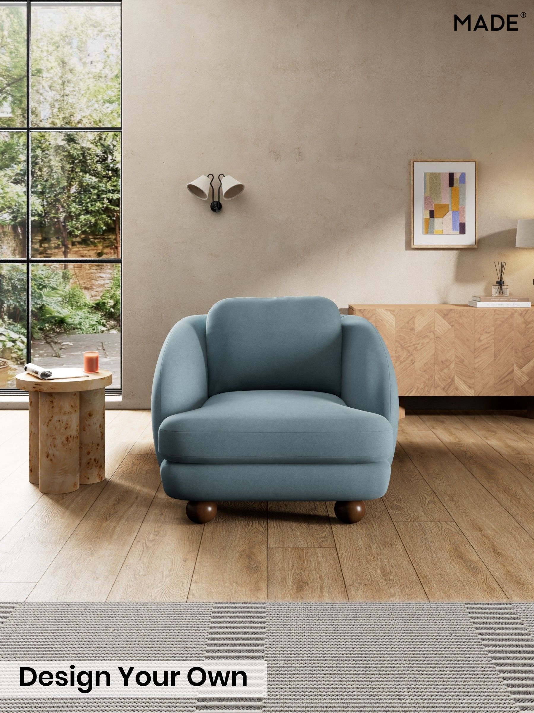 Cotton Velvet Blend/Denim Blue - Madris By Made