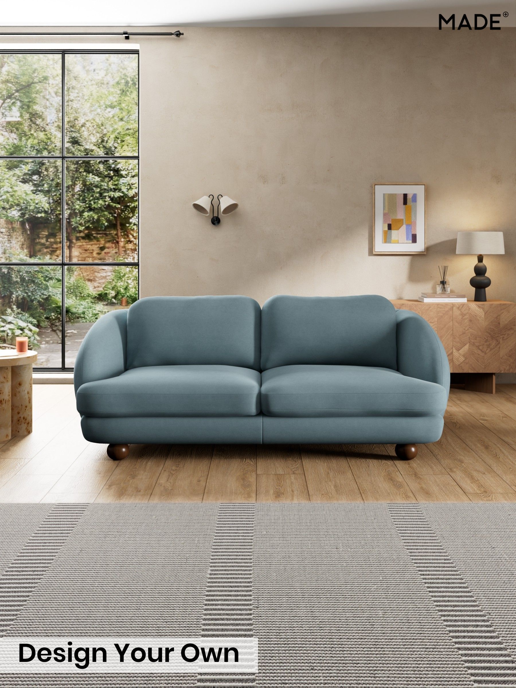 Cotton Velvet Blend/Denim Blue - Madris By Made