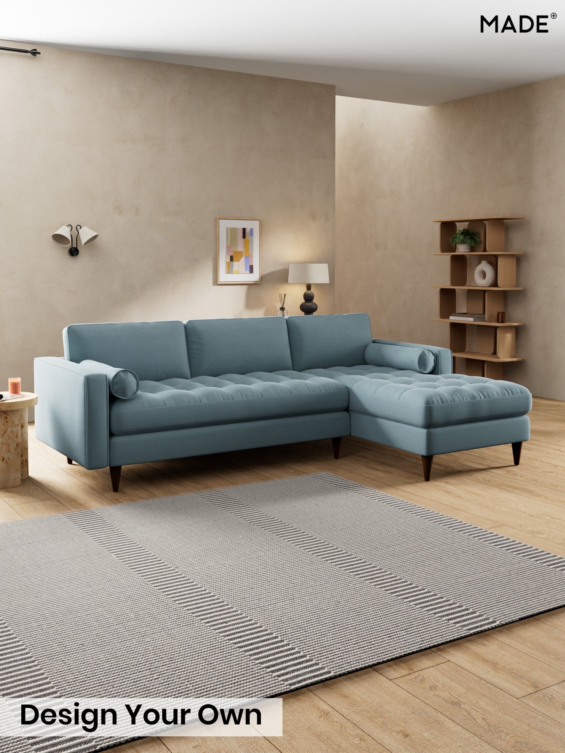 Cotton Velvet Blend/Denim Blue - Scott By Made