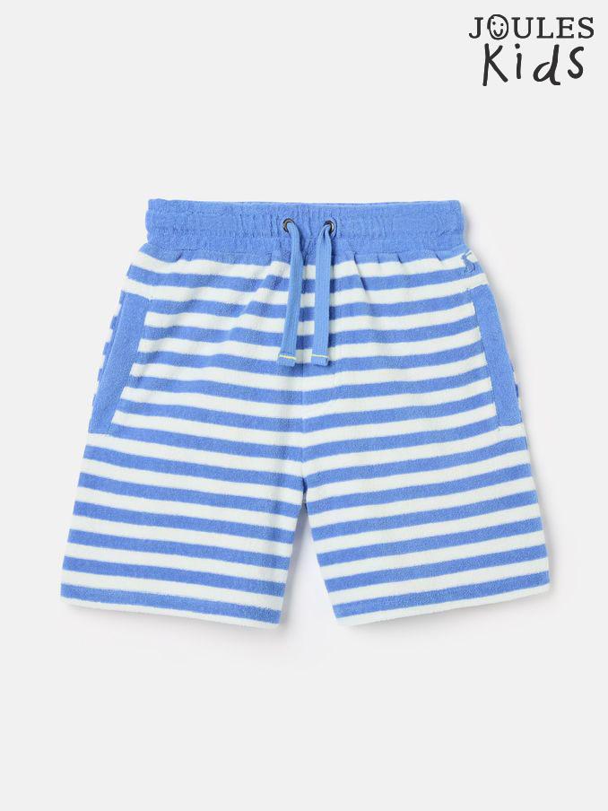 Boys' Blue Stripe Relaxed Fit Towelling Shorts (N46063) | £12 - £13