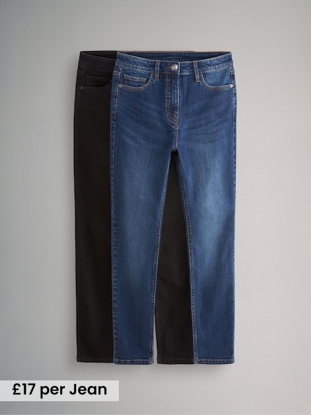 Black/Blue - 2 Pack Denim Skinny Jeans (N46933) | £34