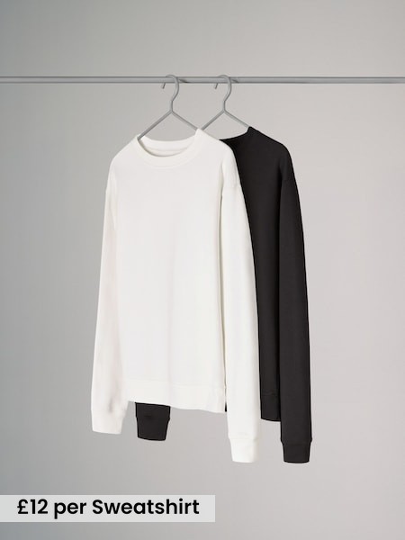 2 Pack Crew Neck Sweatshirts (N47451) | £24