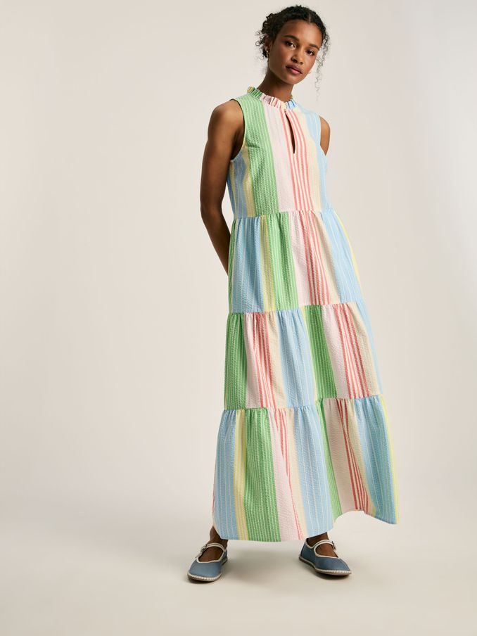 Dolcie Multi Seersucker Maxi Sundress (N48812) | £47