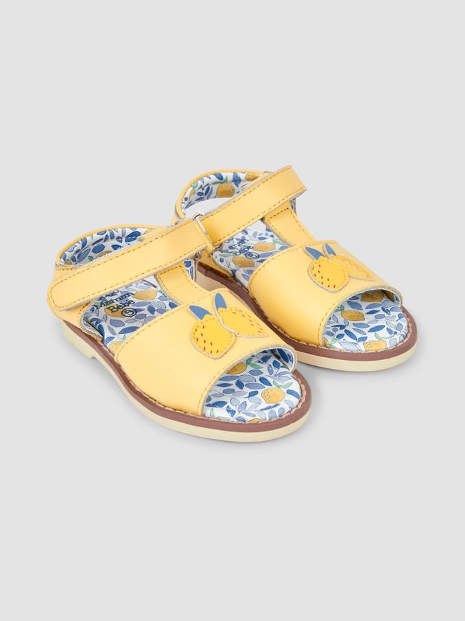 Yellow Lemon Appliqué Sandals (N49460) | £13