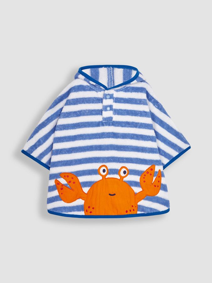 Blue Crab Towelling Poncho (N49473) | £24