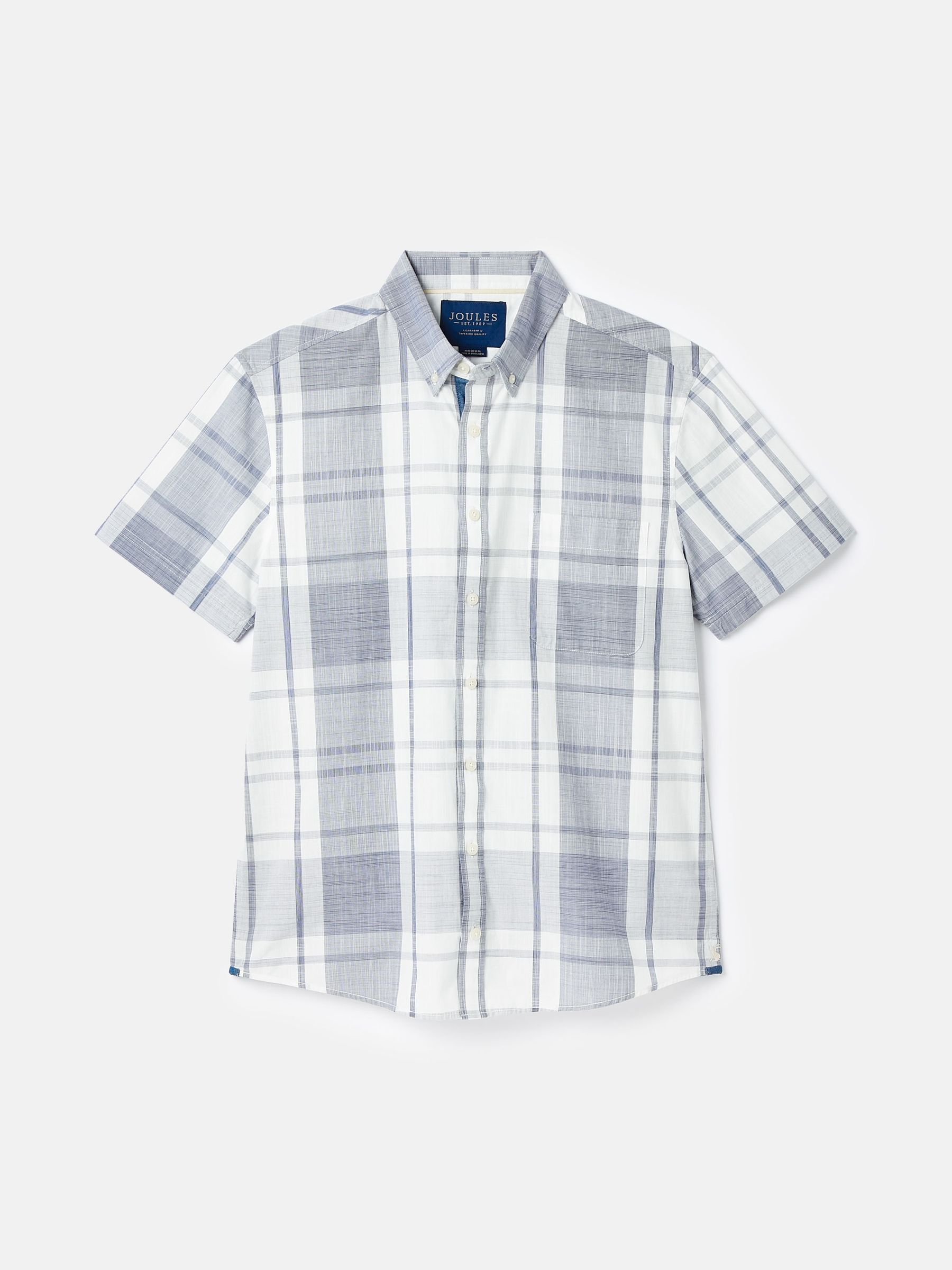 Wilson Blue Checked Classic Fit Short Sleeve Shirt