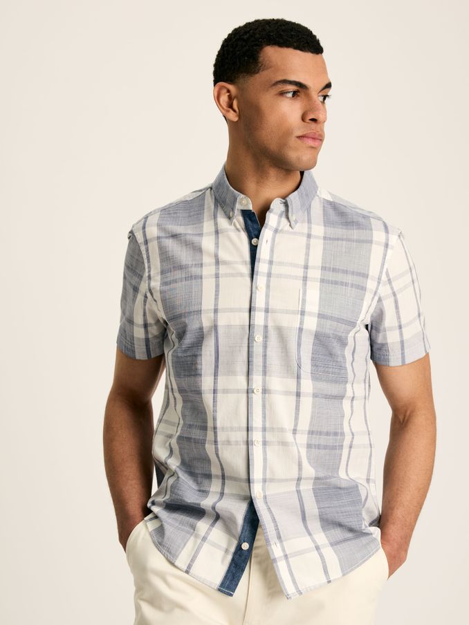 Wilson Blue Checked Classic Fit Short Sleeve Shirt (N52518) | £26