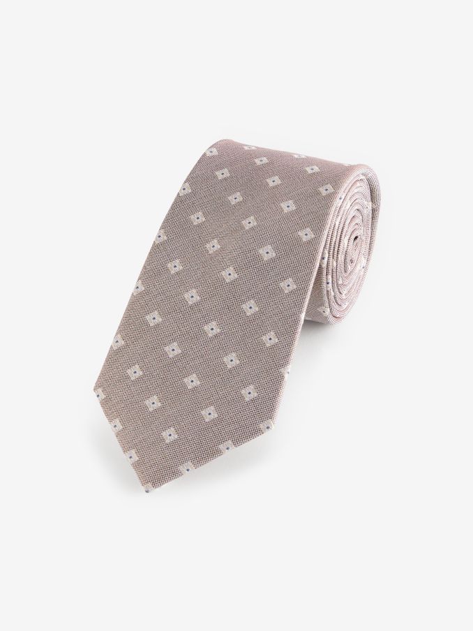 Neutral Medallion Silk Tie (N54742) | £25