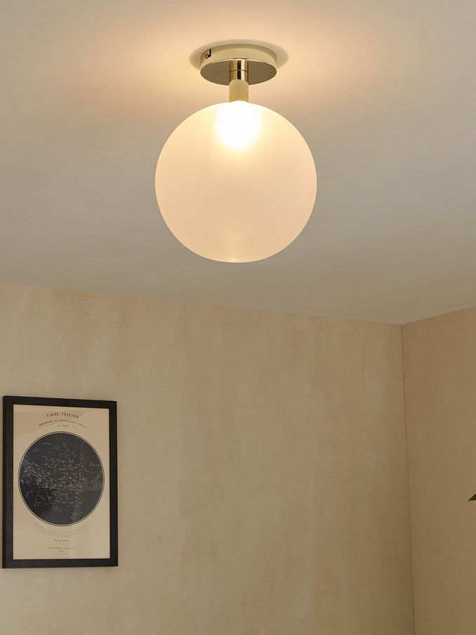 Boll Flush Ceiling Light in White (N55320) | £79