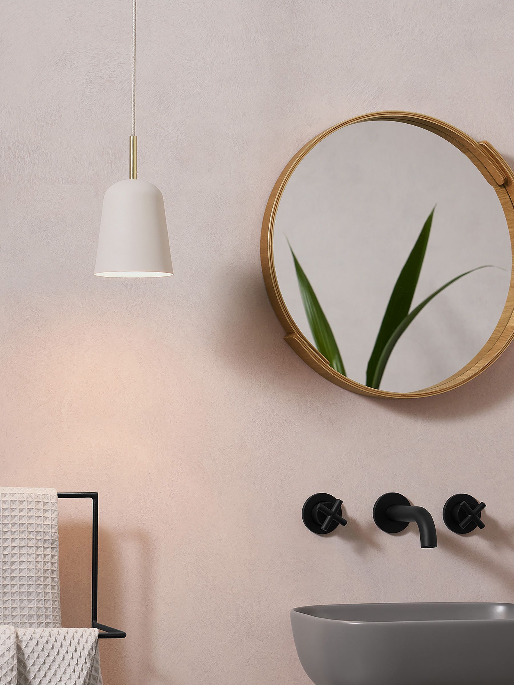Norah Bathroom Pendant Light in White (N55332) | £49