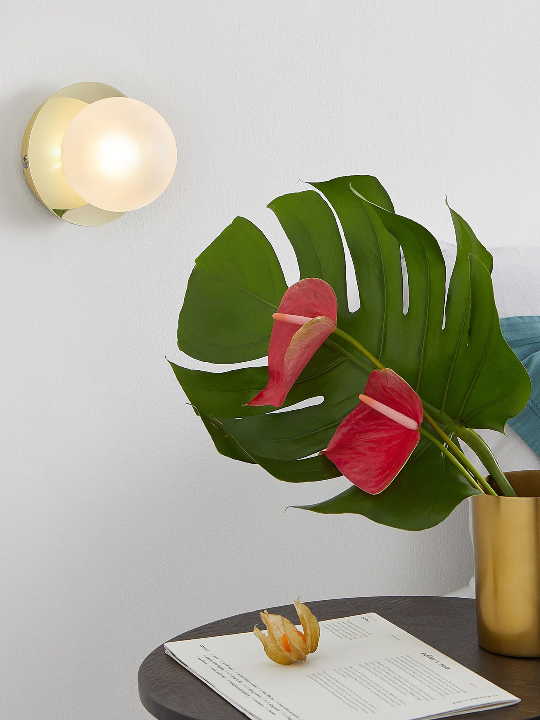 Boll Wall Light in White (N55343) | £39