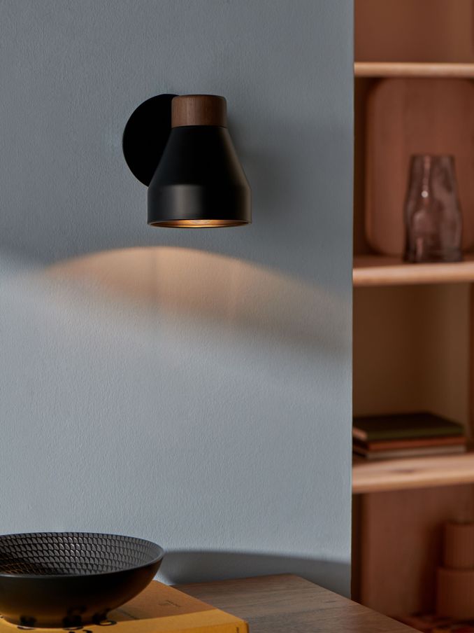 Albert Wall Spotlight in Black (N55351) | £29