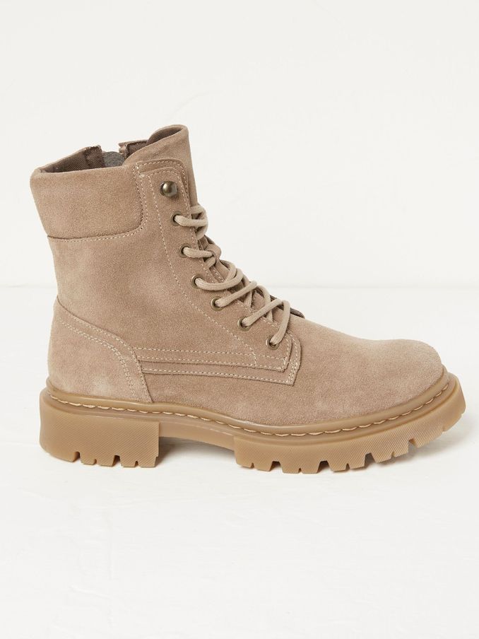Natural Eliza Suede Ankle Worker Boots (N56888) | £48