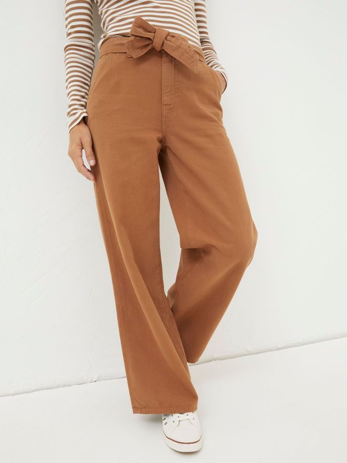 Brown Bodi Belted Drape Trousers (N56934) | £35
