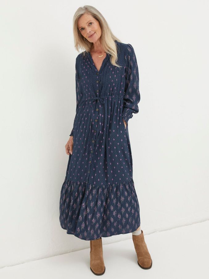 Blue Jolene Ink Ditsy Maxi Dress (N56961) | £30