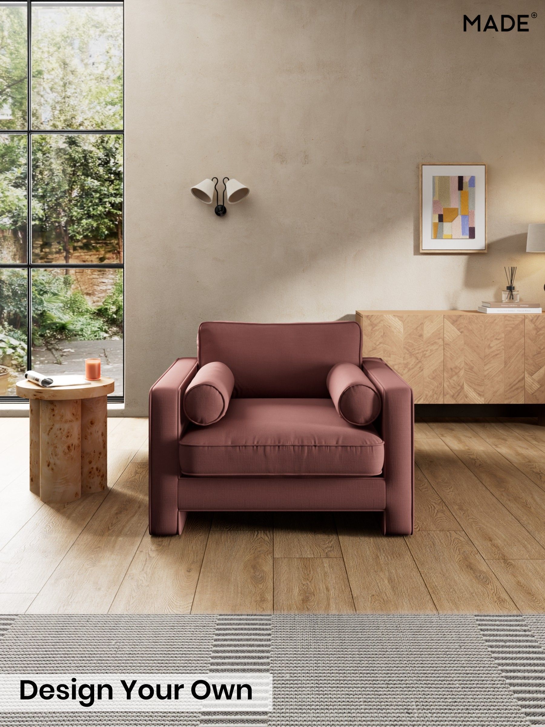 Natural Blend/Deep Coral Pink - Holloway By Made