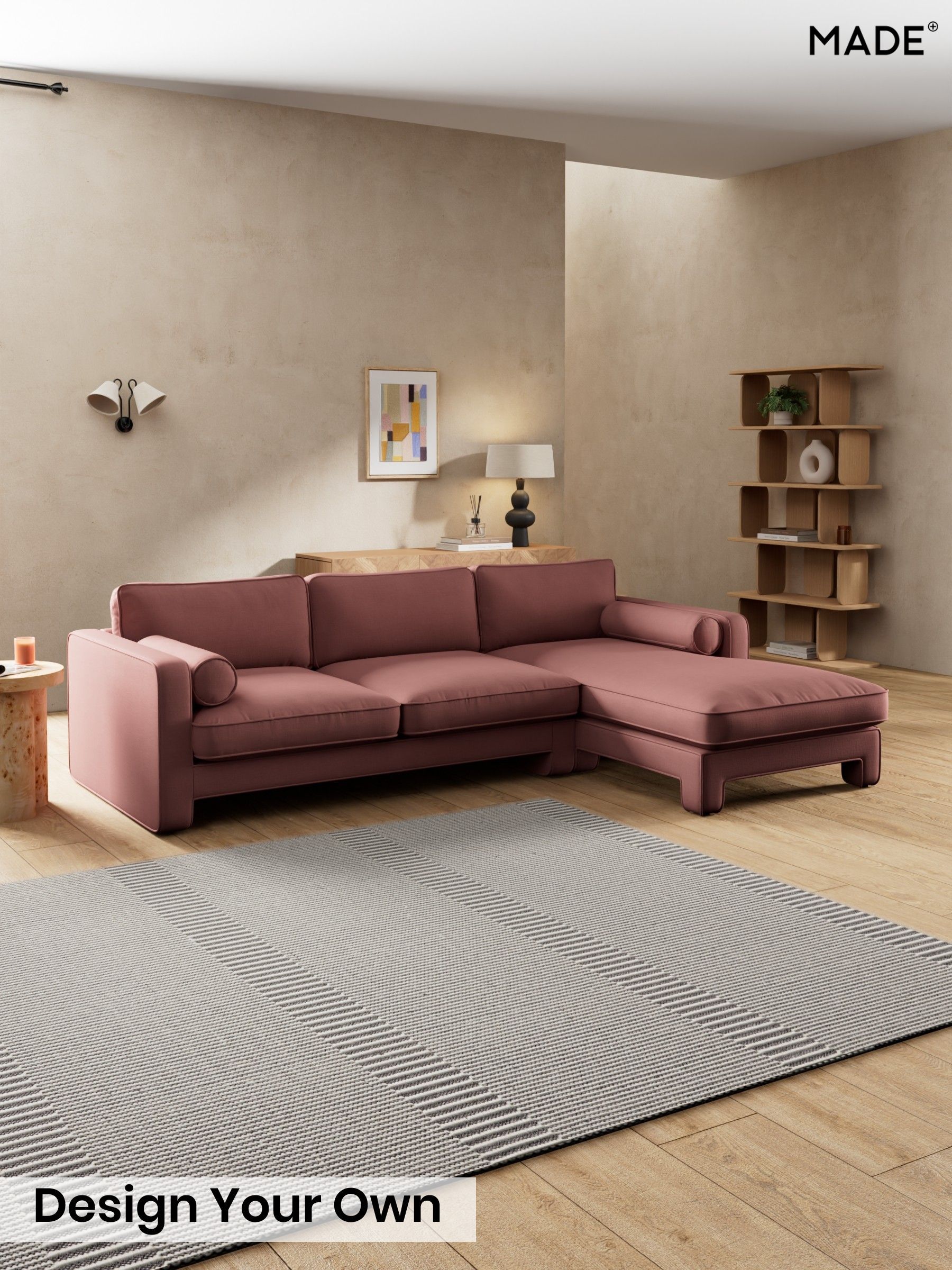 Natural Blend/Deep Coral Pink - Holloway By Made