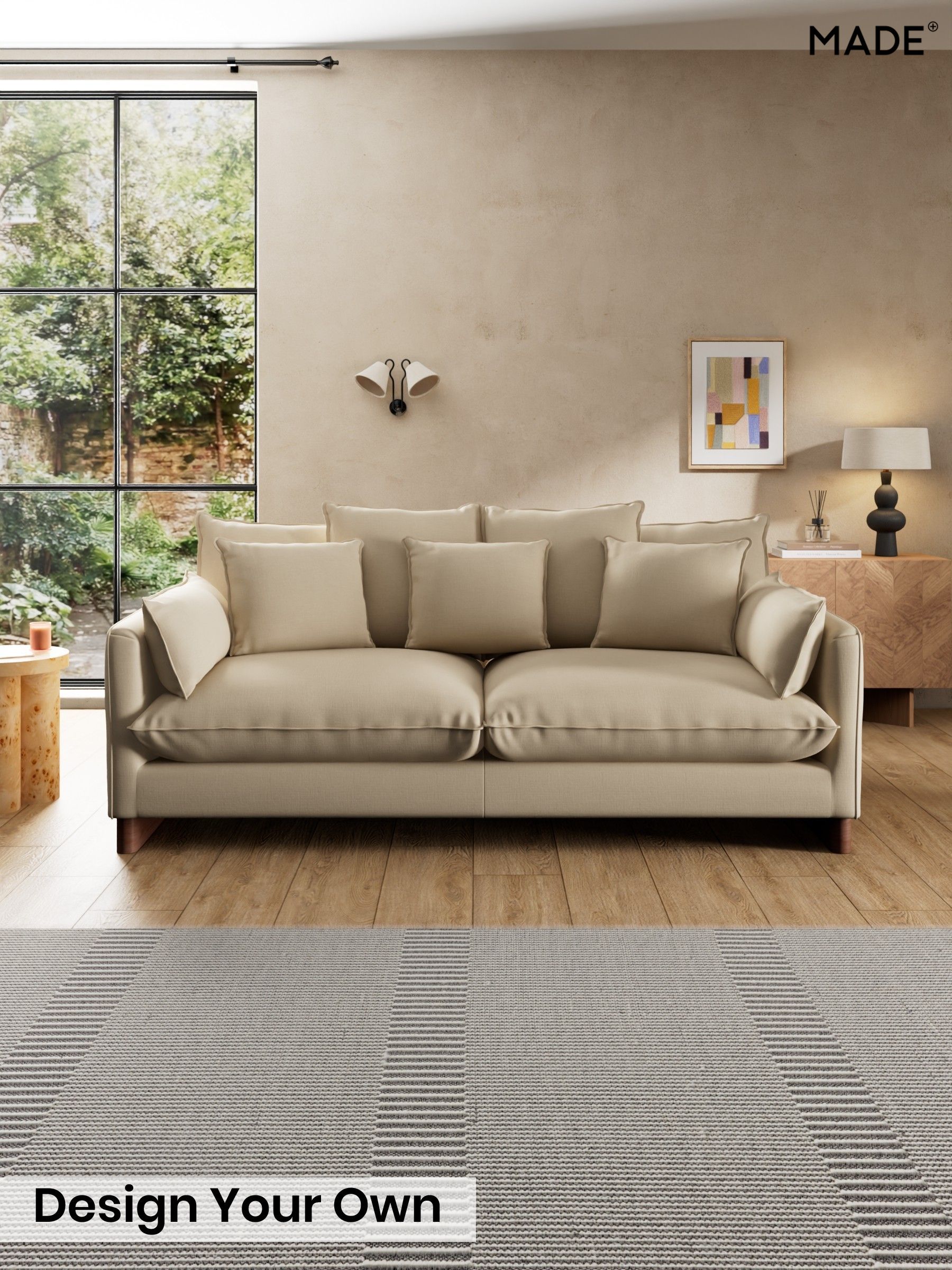Natural Blend/Mid Natural - Whitby Scatter Back By Made