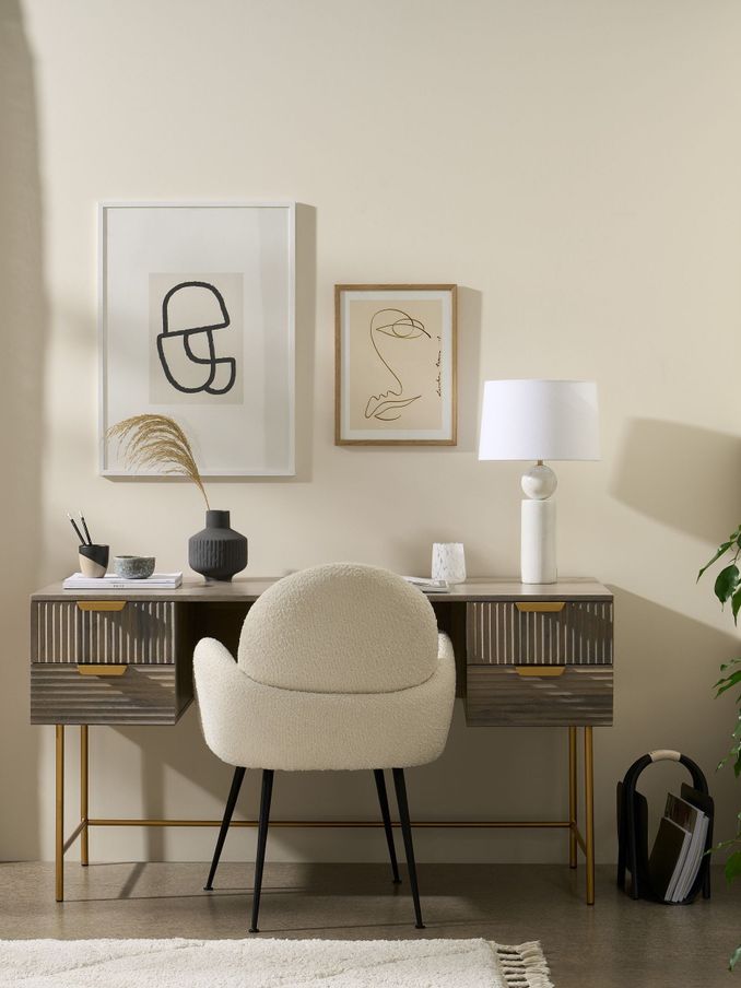 Haines Storage Desk in Grey (N66501) | £799