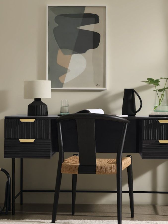 Haines Storage Desk in Black (N66507) | £799