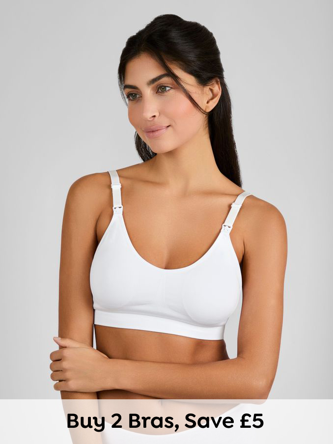 White Emma-Jane Padded Seamless Maternity & Nursing Bra (N70807) | £20