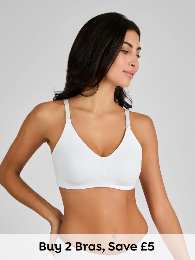 White Microfibre Moulded Maternity & Nursing Bra (N72400) | £25