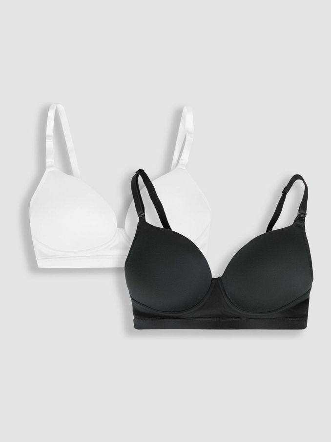 Black 2-Pack Maternity & Nursing T-Shirt Bras (N72404) | £40