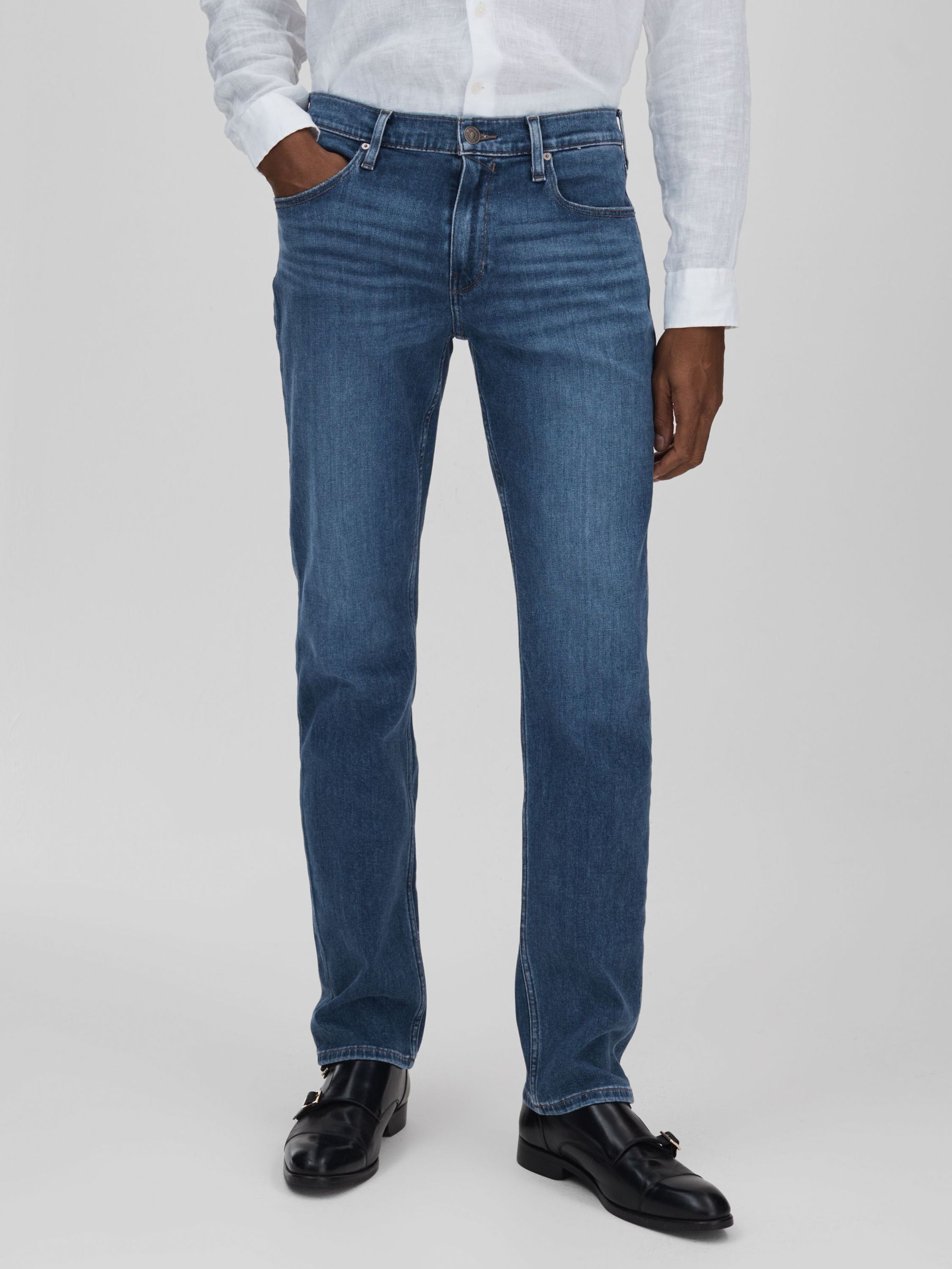 Paige Straight Leg Jeans in Atwell Blue (N72491) | £95
