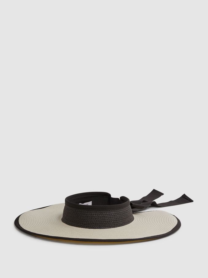Oversized Raffia Visor in Natural (N74449) | £28