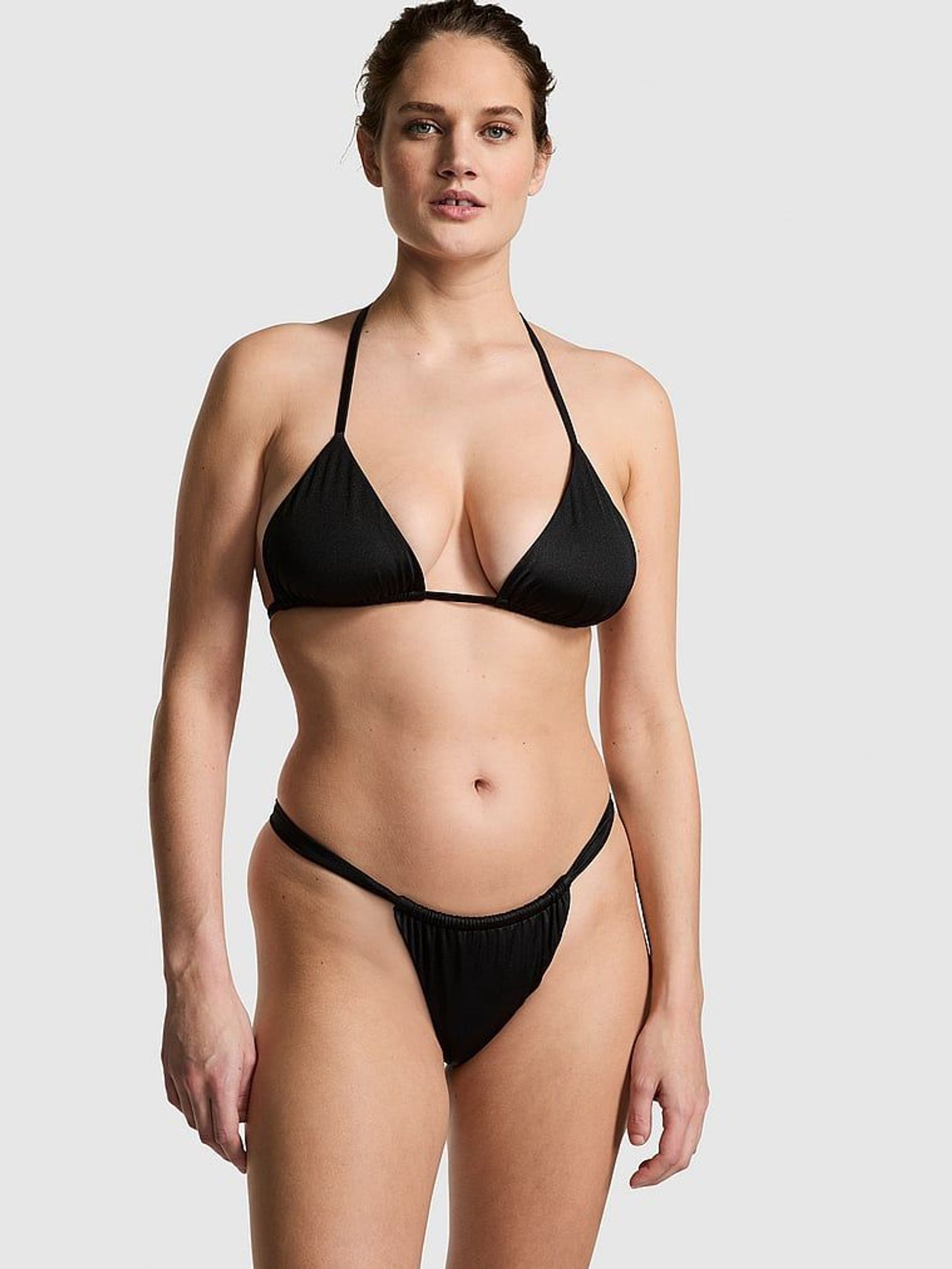 Black Shine Frankies Bikinis Cape May Triangle Bikini Top (N74521) | £15
