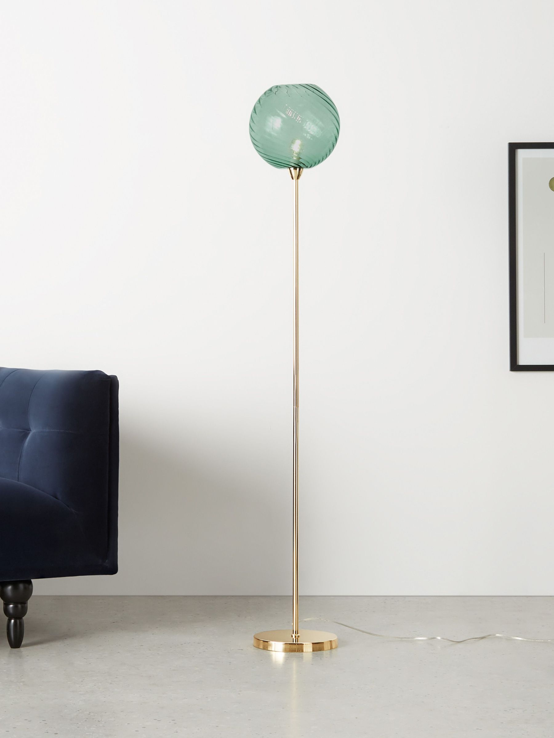 Ilaria Floor Light in Blue/Brass (N79511) | £139