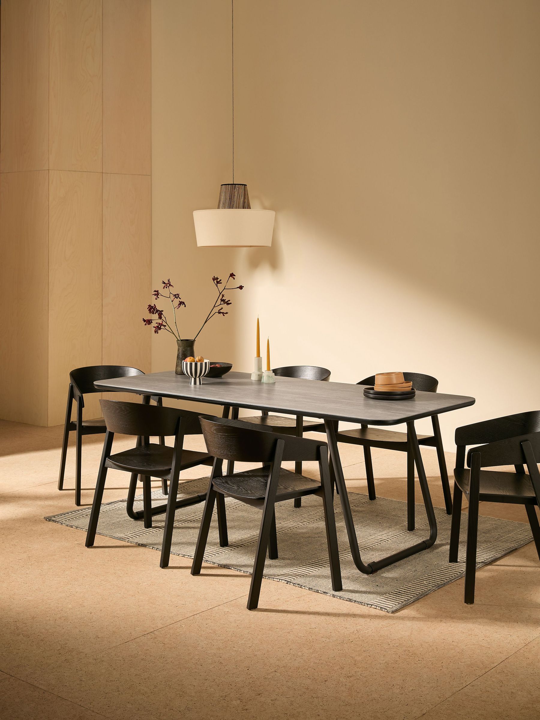 Dwyer Ceramic Marble 8 Seater Fixed Dining Table in Grey (N79966) | £749