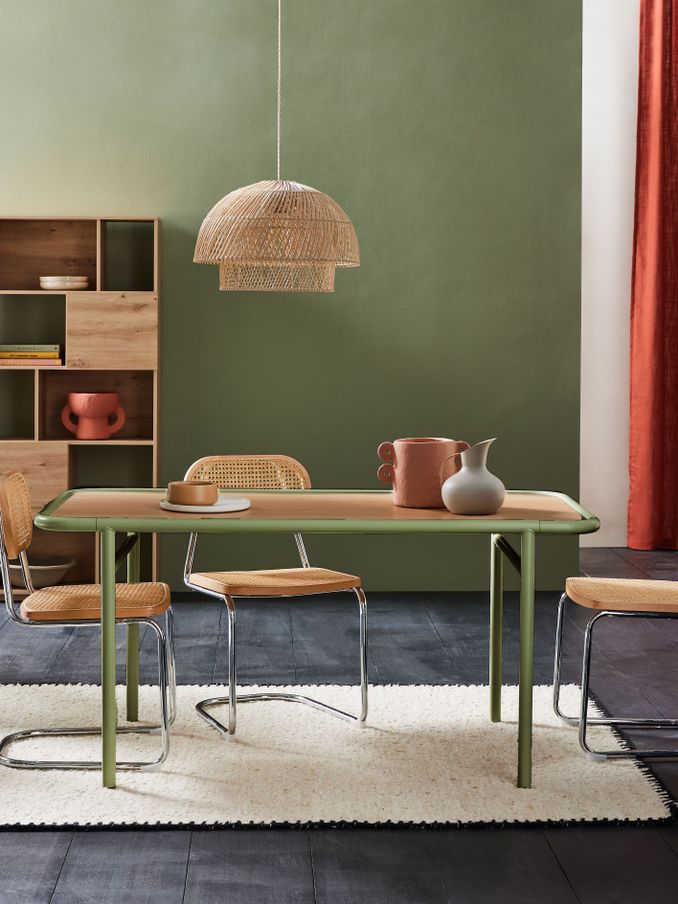 Tuva 4 Seater Dining Table in Green (N94715) | £95