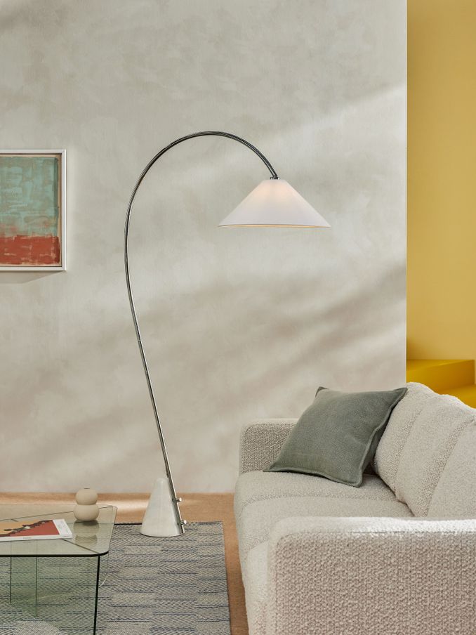 Mason Marble Arch Floor Lamp in Chrome (N94747) | £345