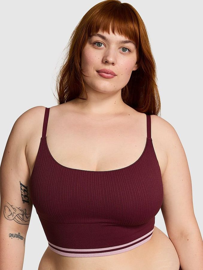 Purple Rose Seamless Longline Scoop Sports Bra Top (N95006) | £25