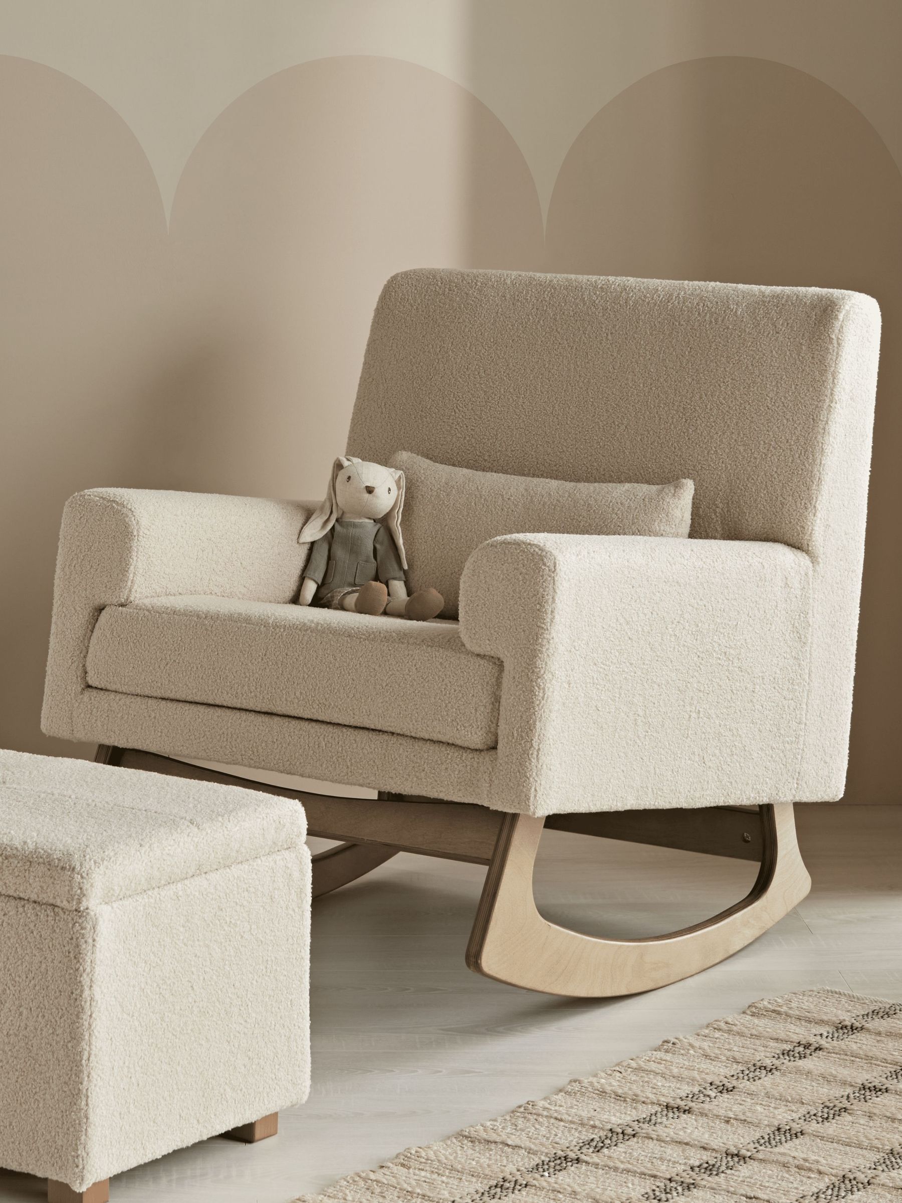 Gaia Baby Biscuit Serena Nursing Rocking Chair with Oak Legs (N96630) | £400