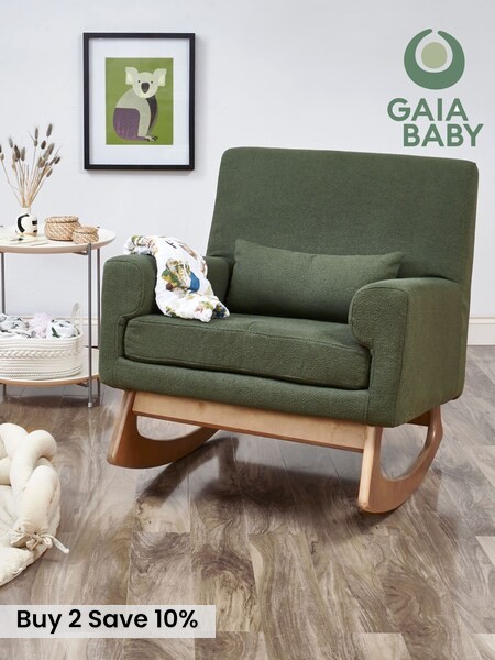 Gaia Baby Forest Green Serena Nursing Rocking Chair (N96633) | £400
