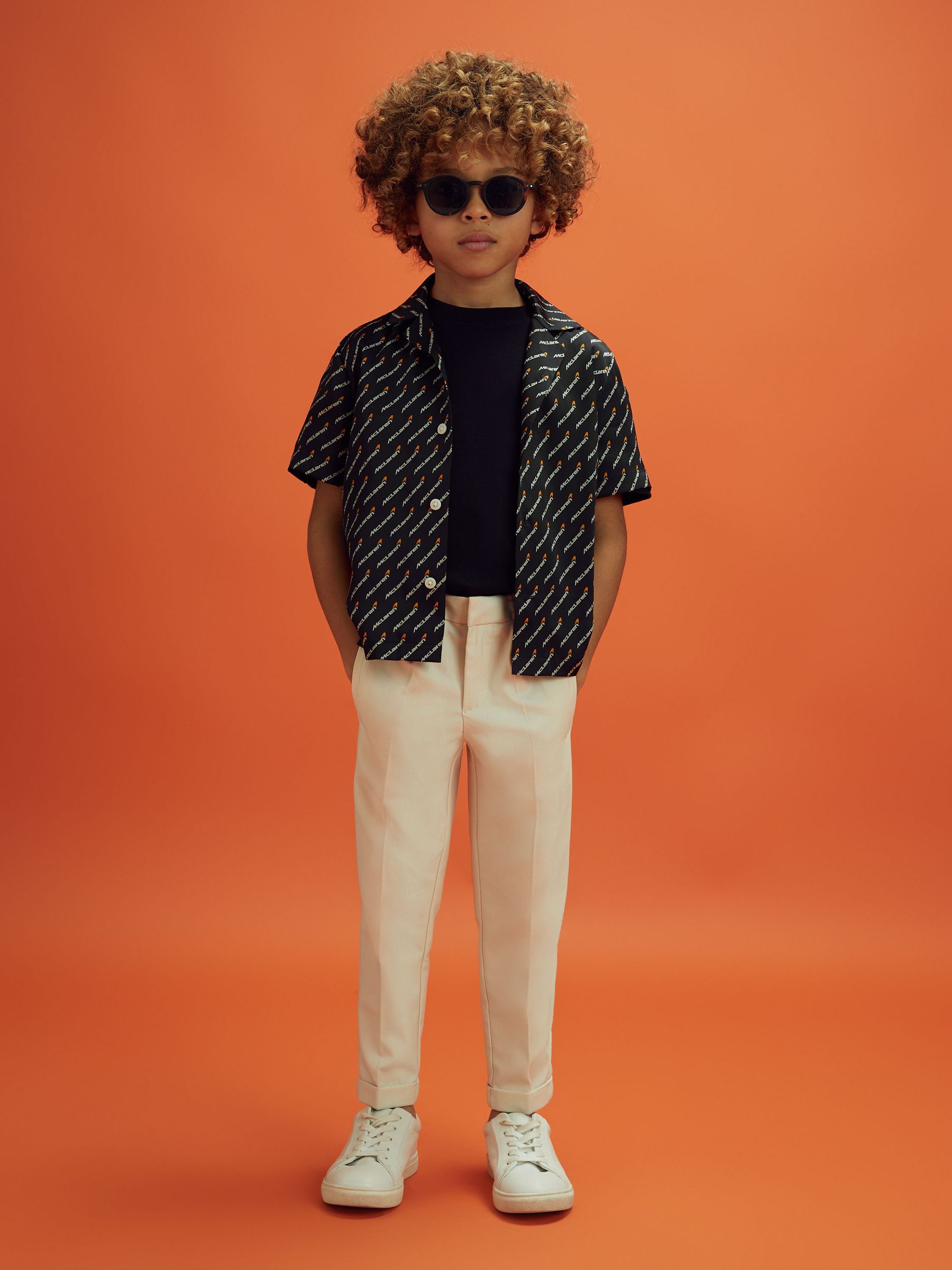3-9 yrs McLaren F1 Silverstone Cuban Collar Shirt in Black Multi (N97311) | £13 - £25